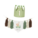 Maxbell Crown Hat Home Decoration Birthday Accessories Photo Props High Chair Banner With Number Hat