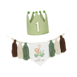 Maxbell Crown Hat Home Decoration Birthday Accessories Photo Props High Chair Banner With Number Hat