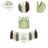 Maxbell Crown Hat Home Decoration Birthday Accessories Photo Props High Chair Banner With Number Hat