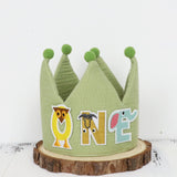 Maxbell Crown Hat Home Decoration Birthday Accessories Photo Props High Chair Banner With Cartoon Hat