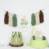 Maxbell Crown Hat Home Decoration Birthday Accessories Photo Props High Chair Banner With Cartoon Hat