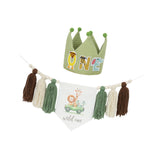 Maxbell Crown Hat Home Decoration Birthday Accessories Photo Props High Chair Banner With Cartoon Hat