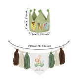 Maxbell Crown Hat Home Decoration Birthday Accessories Photo Props High Chair Banner With Cartoon Hat