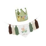Maxbell Crown Hat Home Decoration Birthday Accessories Photo Props High Chair Banner With Cartoon Hat