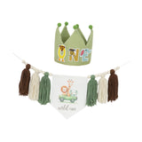 Maxbell Crown Hat Home Decoration Birthday Accessories Photo Props High Chair Banner With Cartoon Hat