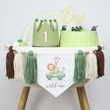 Maxbell Crown Hat Home Decoration Birthday Accessories Photo Props High Chair Banner With Cartoon Hat