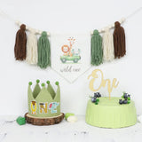 Maxbell Crown Hat Home Decoration Birthday Accessories Photo Props High Chair Banner With Cartoon Hat