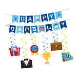 Maxbell Happy Dad's Day Banner Romantic Home Decoration for Festival Backyard Office