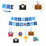 Maxbell Happy Dad's Day Banner Romantic Home Decoration for Festival Backyard Office