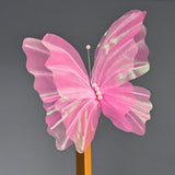 Maxbell 3D Butterfly Wall Decor Butterfly Mesh Photography Prop for Holidays Bedroom Pink