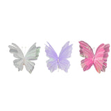 Maxbell 3D Butterfly Wall Decor Butterfly Mesh Photography Prop for Holidays Bedroom Pink