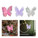 Maxbell 3D Butterfly Wall Decor Butterfly Mesh Photography Prop for Holidays Bedroom Pink