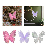 Maxbell 3D Butterfly Wall Decor Butterfly Mesh Photography Prop for Holidays Bedroom Pink