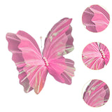 Maxbell 3D Butterfly Wall Decor Butterfly Mesh Photography Prop for Holidays Bedroom Pink