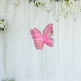 Maxbell 3D Butterfly Wall Decor Butterfly Mesh Photography Prop for Holidays Bedroom Pink