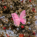 Maxbell 3D Butterfly Wall Decor Butterfly Mesh Photography Prop for Holidays Bedroom Pink