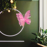Maxbell 3D Butterfly Wall Decor Butterfly Mesh Photography Prop for Holidays Bedroom Pink