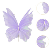 Maxbell 3D Butterfly Wall Decor Butterfly Mesh Photography Prop for Holidays Bedroom Light Purple
