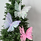 Maxbell 3D Butterfly Wall Decor Butterfly Mesh Photography Prop for Holidays Bedroom Light Purple