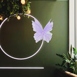 Maxbell 3D Butterfly Wall Decor Butterfly Mesh Photography Prop for Holidays Bedroom Light Purple