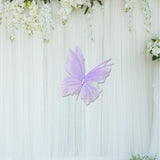 Maxbell 3D Butterfly Wall Decor Butterfly Mesh Photography Prop for Holidays Bedroom Light Purple