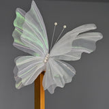 Maxbell 3D Butterfly Wall Decor Butterfly Mesh Photography Prop for Holidays Bedroom White