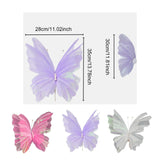 Maxbell 3D Butterfly Wall Decor Butterfly Mesh Photography Prop for Holidays Bedroom White