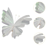 Maxbell 3D Butterfly Wall Decor Butterfly Mesh Photography Prop for Holidays Bedroom White