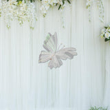 Maxbell 3D Butterfly Wall Decor Butterfly Mesh Photography Prop for Holidays Bedroom White