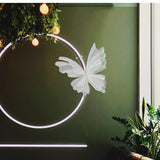 Maxbell 3D Butterfly Wall Decor Butterfly Mesh Photography Prop for Holidays Bedroom White