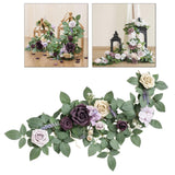 Maxbell Wedding Arch Flower Silk Flower Sturdy Decorative for Chair Sweetheart Table Style B