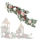 Maxbell Wedding Arch Flower Silk Flower Sturdy Decorative for Chair Sweetheart Table Style C