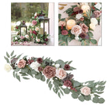 Maxbell Wedding Arch Flower Silk Flower Sturdy Decorative for Chair Sweetheart Table Style C
