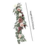 Maxbell Wedding Arch Flower Silk Flower Sturdy Decorative for Chair Sweetheart Table Style C