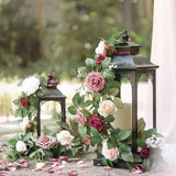 Maxbell Wedding Arch Flower Silk Flower Sturdy Decorative for Chair Sweetheart Table Style C