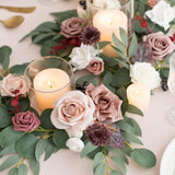 Maxbell Wedding Arch Flower Silk Flower Sturdy Decorative for Chair Sweetheart Table Style C