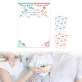 Maxbell Baby Gender Reveal Board Novelty Baby Birthday Supplies Boy Girl Voting Game White