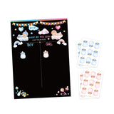 Maxbell Baby Gender Reveal Board Novelty Baby Birthday Supplies Boy Girl Voting Game Black