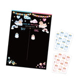 Maxbell Baby Gender Reveal Board Novelty Baby Birthday Supplies Boy Girl Voting Game Black
