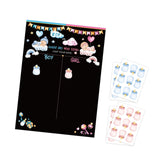 Maxbell Baby Gender Reveal Board Novelty Baby Birthday Supplies Boy Girl Voting Game Black