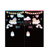 Maxbell Baby Gender Reveal Board Novelty Baby Birthday Supplies Boy Girl Voting Game Black