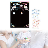 Maxbell Baby Gender Reveal Board Novelty Baby Birthday Supplies Boy Girl Voting Game Black