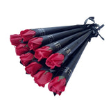 Maxbell 10Pcs Rose Bouquets Romantic for Special Occassions Birthday Congratulations Red