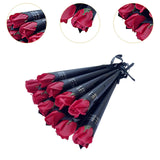 Maxbell 10Pcs Rose Bouquets Romantic for Special Occassions Birthday Congratulations Red
