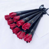 Maxbell 10Pcs Rose Bouquets Romantic for Special Occassions Birthday Congratulations Red
