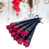 Maxbell 10Pcs Rose Bouquets Romantic for Special Occassions Birthday Congratulations Red
