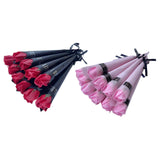 Maxbell 10Pcs Rose Bouquets Romantic for Special Occassions Birthday Congratulations Pink