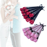 Maxbell 10Pcs Rose Bouquets Romantic for Special Occassions Birthday Congratulations Pink