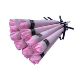 Maxbell 10Pcs Rose Bouquets Romantic for Special Occassions Birthday Congratulations Pink