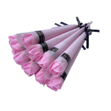 Maxbell 10Pcs Rose Bouquets Romantic for Special Occassions Birthday Congratulations Pink